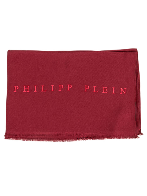 Philipp Plein Foulard Viscosa Rosso Made in Italy