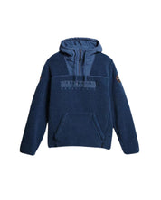 Napapijri Felpa con Cappuccio Mezza Zip Blu