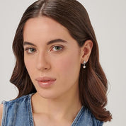 Brosway Orecchini Donna Pendenti in Acciaio e Cristalli con Simbolo Fiore Collezione CHAKRA - BHKE178
