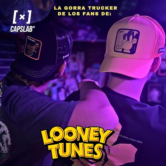 Capslab Cappellino con Visiera Daffy Collezione Looney Tunes Misto Cotone Giallo Unisex