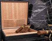 S.t.dupont Humidor 8 sigari viaggio nero pelle e legno massello Okoumé 001353