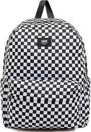 Vans Zaino Old Skool Check 22 litri Casual in Poliestere Riciclato Nero Bianco Unisex