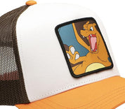 Capslab Cappellino con Visiera Collezione Pokemon Misto Cotone Bianco Arancio Unisex