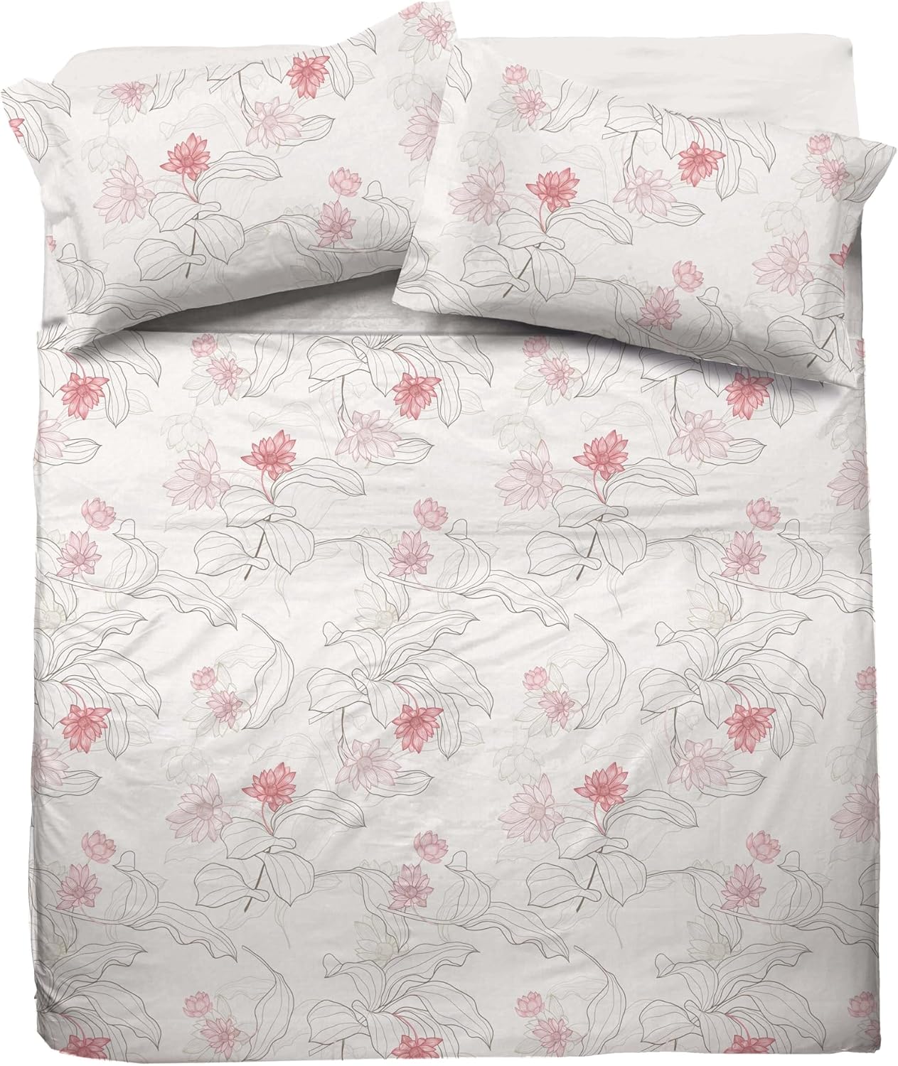 Jolly Set Completo Letto lenzuola matrimoniale Cotone federe PAMELA PESCA