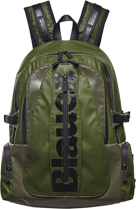 Blauer Zaino Worce 03 Linea SPL Realizzato in Nylon Cerato Impermeabile Verde Militare Unisex