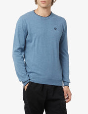 North Sails maglione misto cashmere GIROCOLLO LOGO ricamo finezza 12 699775 azzurro
