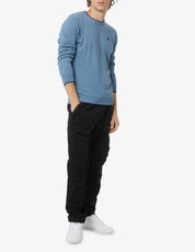 North Sails maglione misto cashmere GIROCOLLO LOGO ricamo finezza 12 699775 azzurro