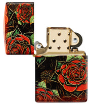 Zippo accendino Special Limited Edition 46849 roses bouquet tatoo 360°