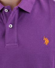 U.S. Polo Assn. T-Shirt Logo Fronte e Retro Cotone Viola