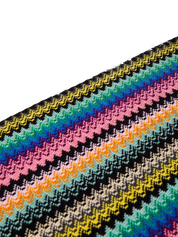 Missoni Stola Fantasia Geometrica Misto Lana Multicolore