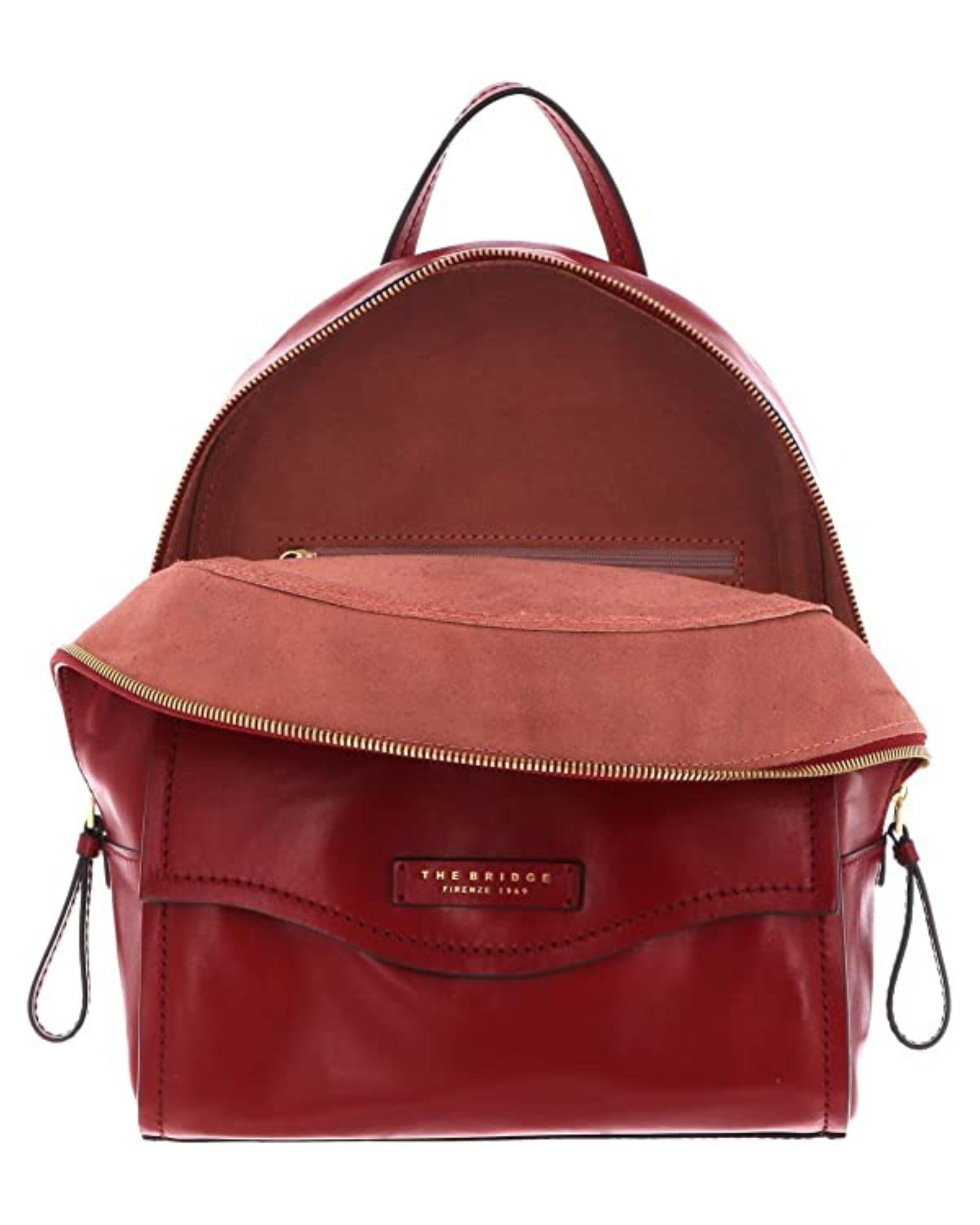 The Bridge Backpack In Pelle 04138201 Rosso Donna