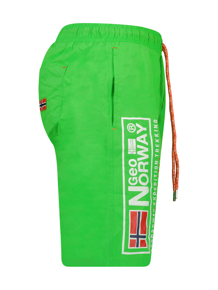 Geographical Norway Bermuda Mare Piscina Corto Verde Uomo 3