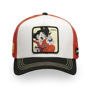 Capslab Cappellino con Visiera Collezione Dragon Ball Misto Cotone Bianco Nero Unisex