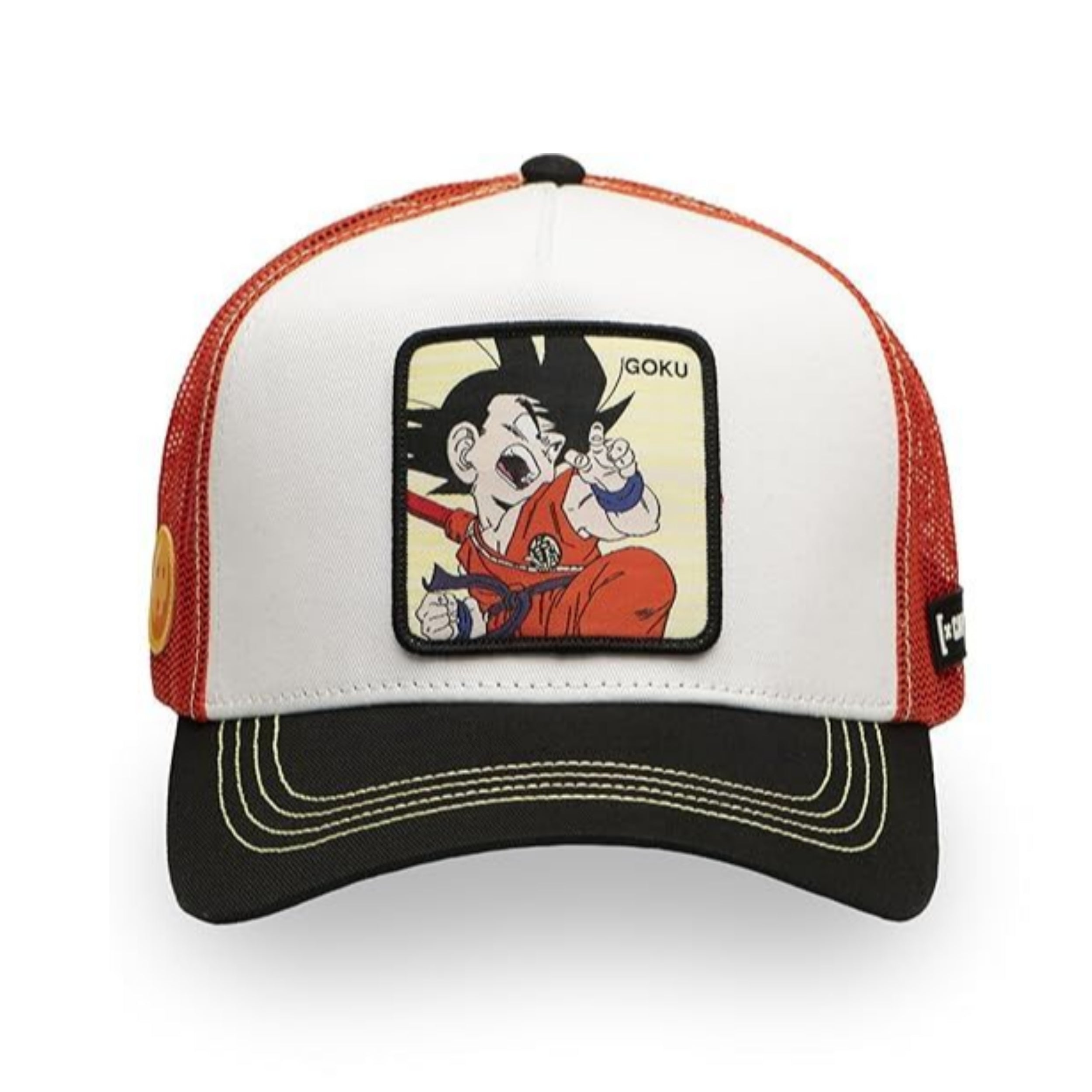 Capslab Cappellino con Visiera Collezione Dragon Ball Misto Cotone Bianco Nero Unisex