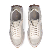 Liu Jo Scarpe Lolo 17 Sneakers Tomaia in Pelle Beige Sabbia