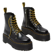 Dr. Martens Stivale con Platform Jadon Max Black Buttero in Pelle Nero Donna