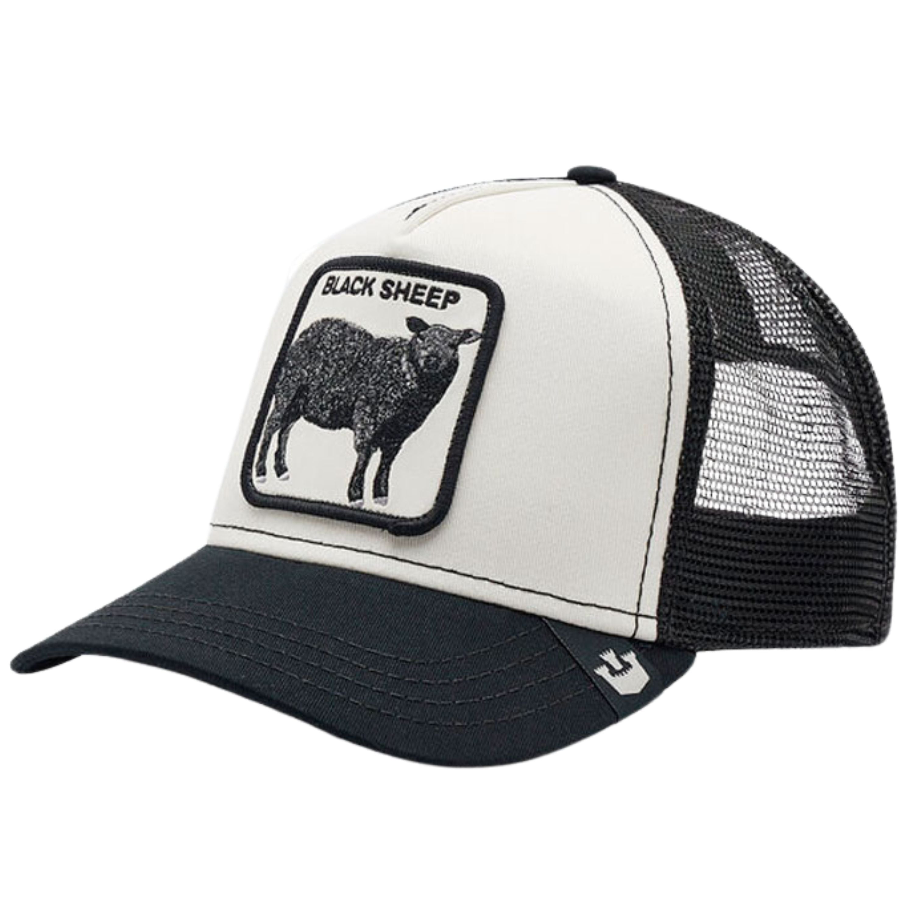 Goorin Bros. Cappello Baseball Trucker Cap 'Black Sheep' Bianco Nero Unisex