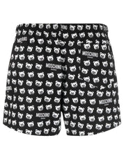 Moschino Swim Shorts with Teddy Bear Print Black