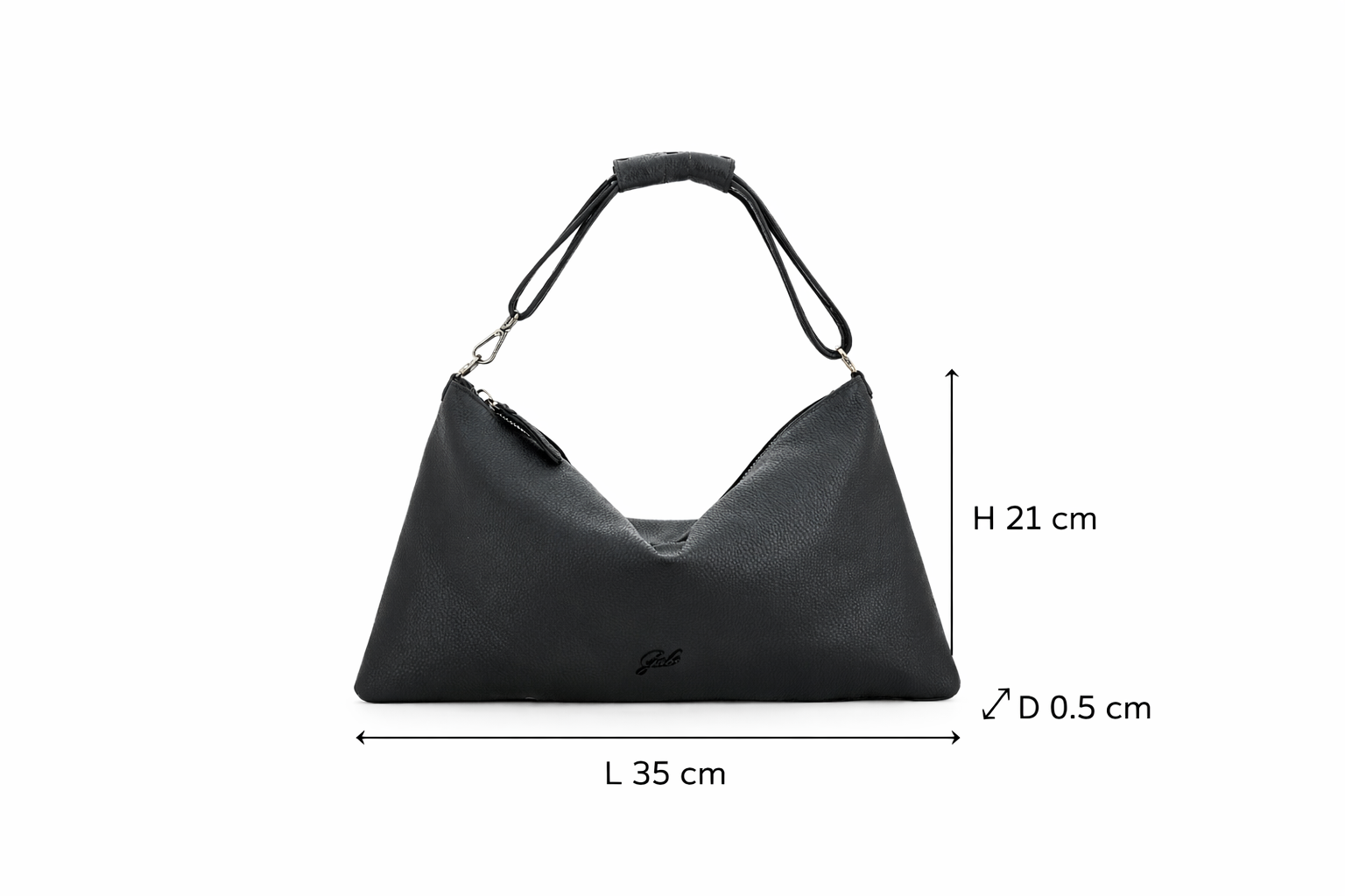 Gabs Borsa Pochette Spalla Tracolla Beyonce EW M Pelle Black Made in ITALY - NERO