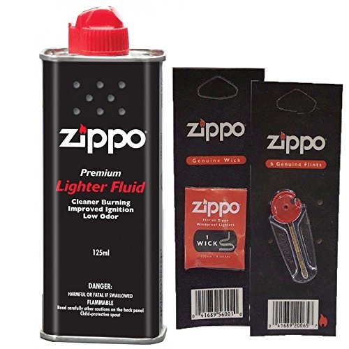 Zippo Kit 1 FLUID + 1 STONE + 1 WICK Black Unisex 1