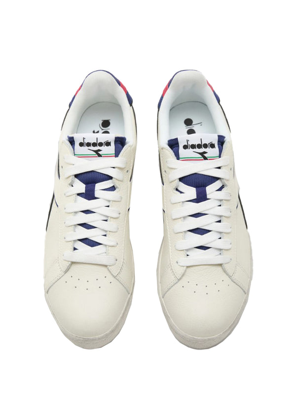 Diadora Sneakers Game Basse Pelle Bianco-2