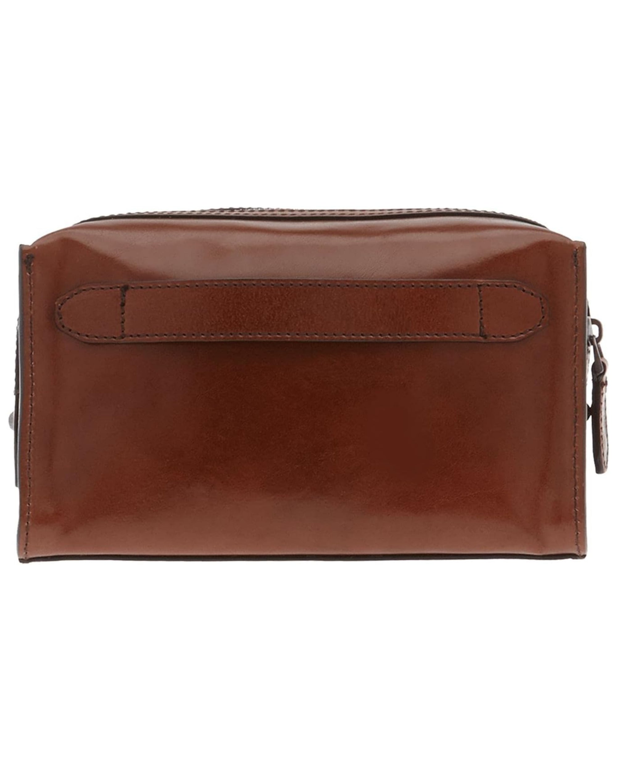 The Bridge Wash Bag Made In Italy, 100% Leather Brown Unisex