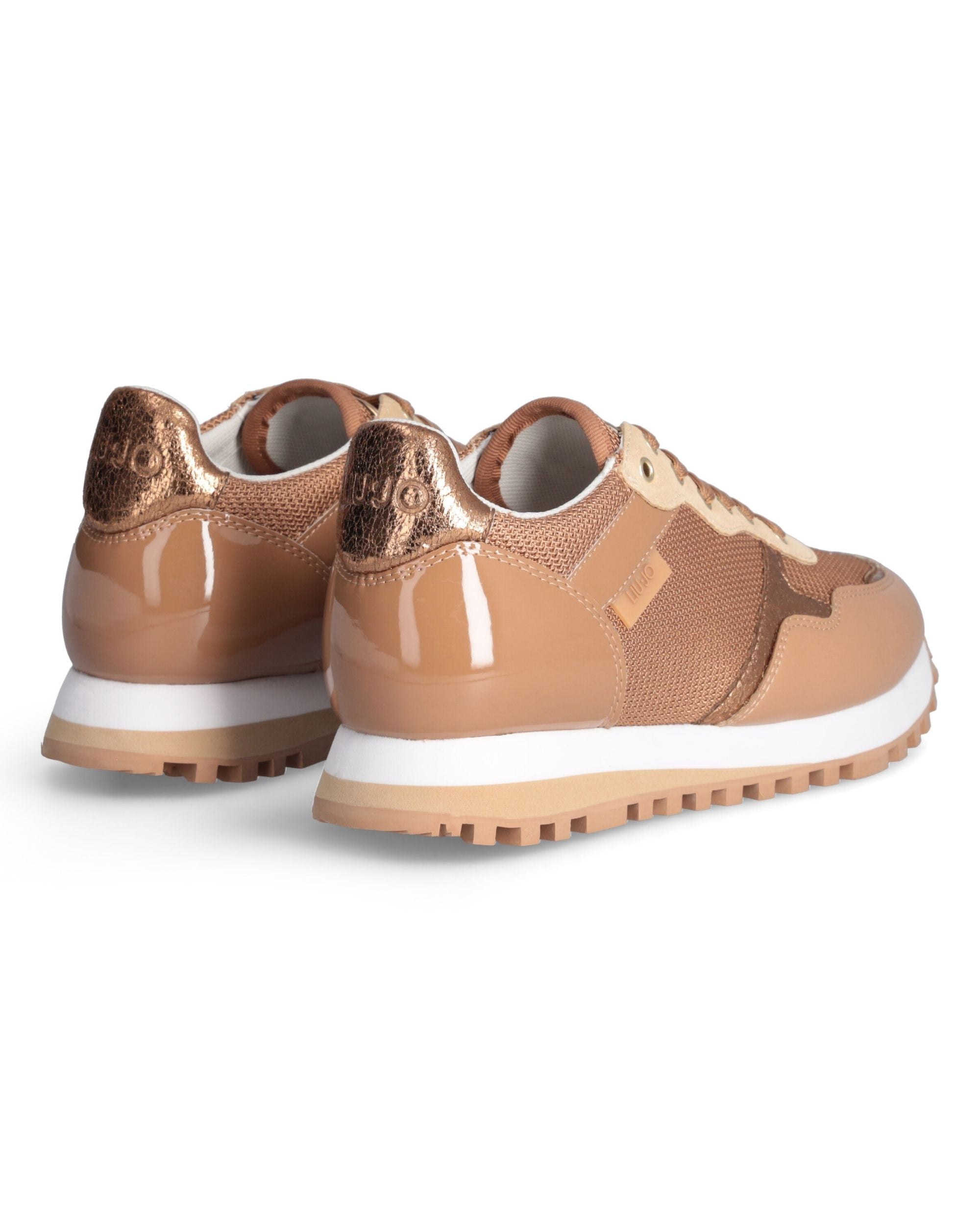 Liu Jo Wonder Beige Leather Sneakers