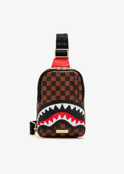 Sprayground sling bag borsello uomo donna marrone zainetto monospalla b7819