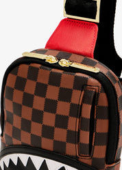 Sprayground sling bag borsello uomo donna marrone zainetto monospalla b7819