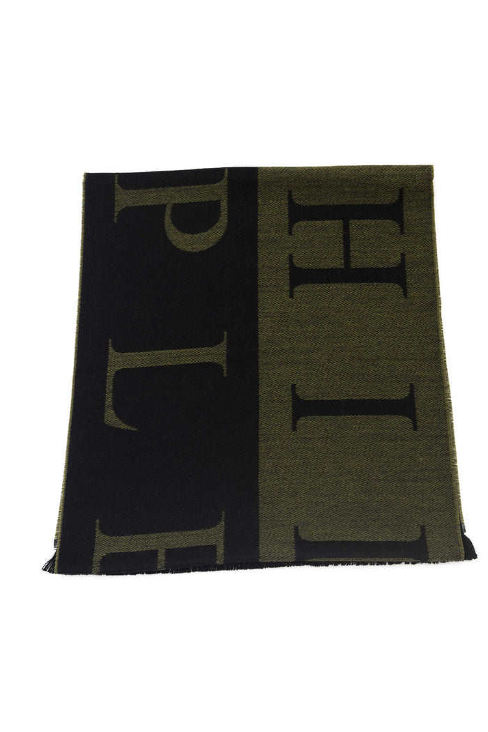 Philipp Plein Stole Logo 180x40 cm Green Wool Blend 2