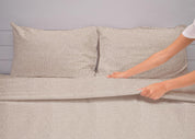 Jolly Set Completo Letto lenzuola matrimoniale cotone federe cristal tortora