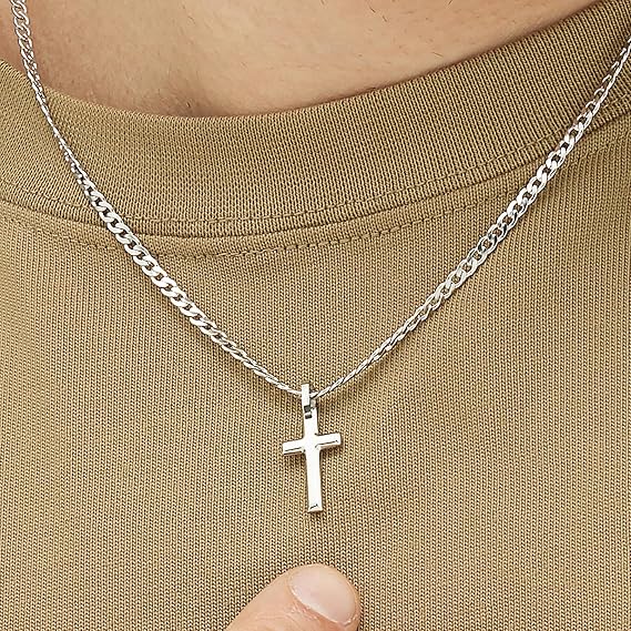 Brosway Collana Uomo in Acciaio con Simbolo Croce Collezione Ink - BIK10
