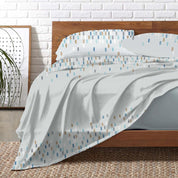 Jolly Set Completo Letto lenzuola matrimoniale Cotone federe FEDORA azzurro