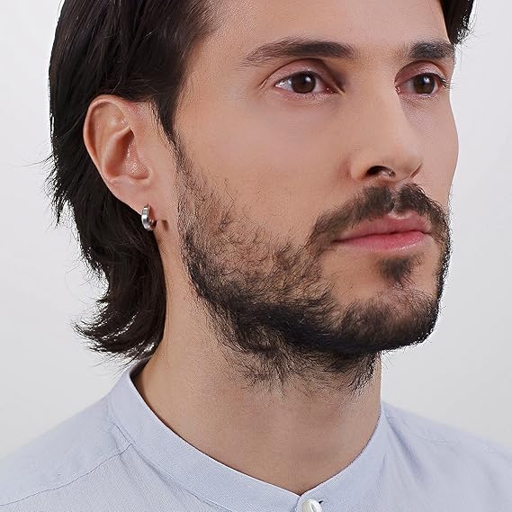 Brosway Orecchino uomo a Cerchio in Acciaio Collezione INK - BIK21