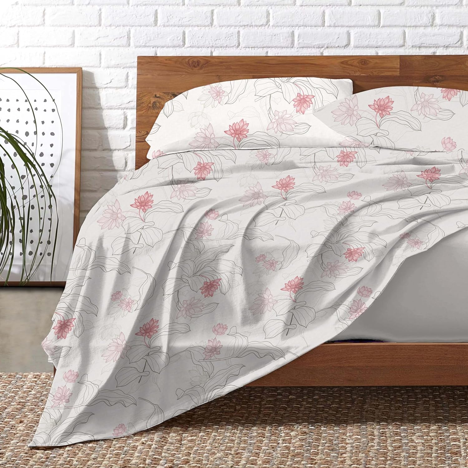 Jolly Set Completo Letto lenzuola matrimoniale Cotone federe PAMELA PESCA