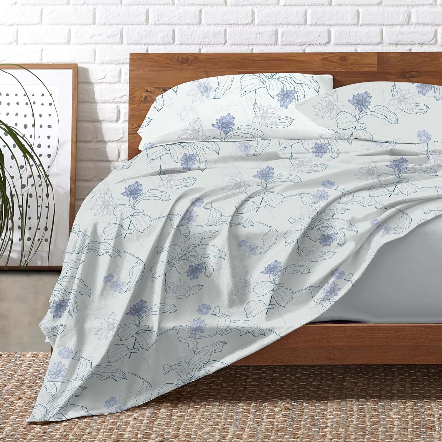 Jolly Set Completo Letto lenzuola matrimoniale Cotone federe PAMELA INDACO