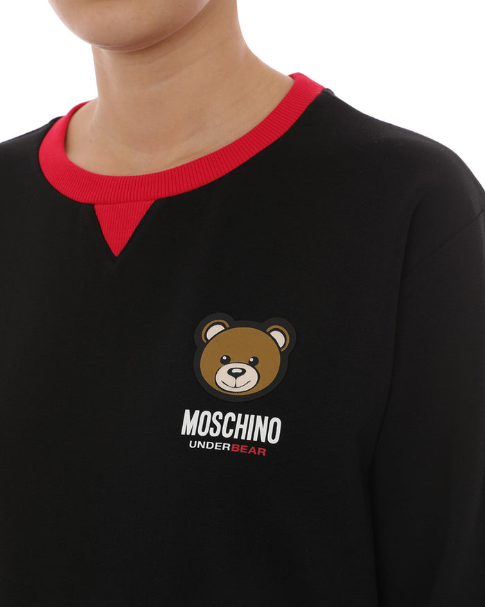 Moschino Underbear Teddy Bear Logo Cotone Nero 3
