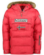 Geographical Norway Giubbotto Imbottito Parka Rosso Piumino Brice Uomo