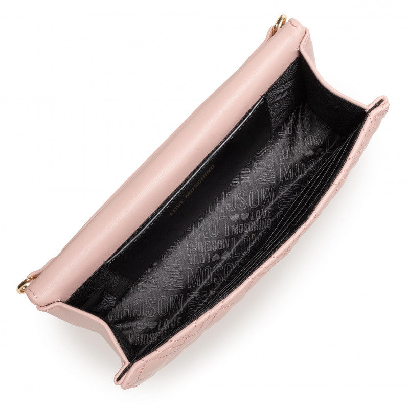 Love Moschino Borsetta Quilted da Sera Rosa