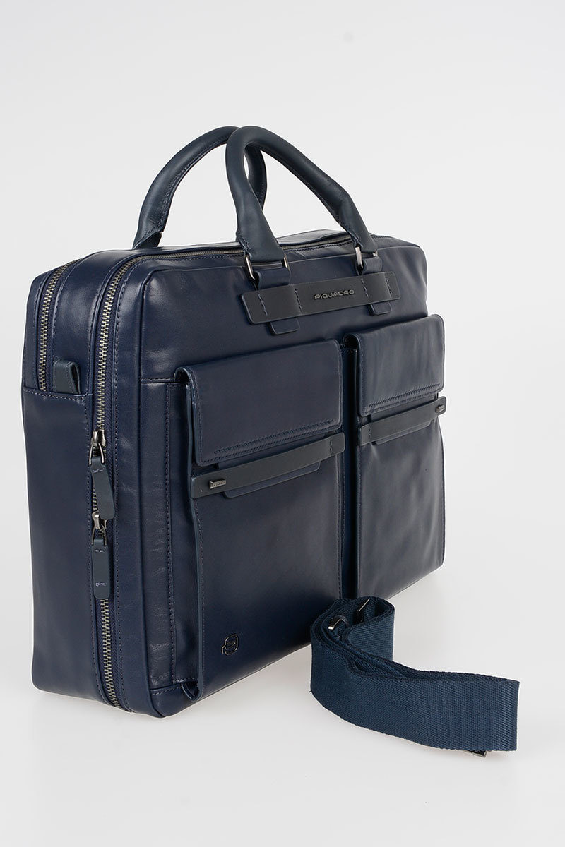 Piquadro Fast-check Two-Handle Laptop Case Blue Men