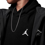 Jordan Felpa con Cappuccio 100% Cotone Nero Logo JDB MJ BROOKLYN FLC PO