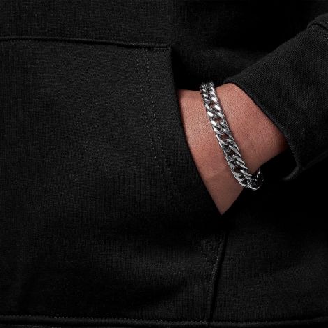 Jordan Felpa con Cappuccio 100% Cotone Nero Logo JDB MJ BROOKLYN FLC PO