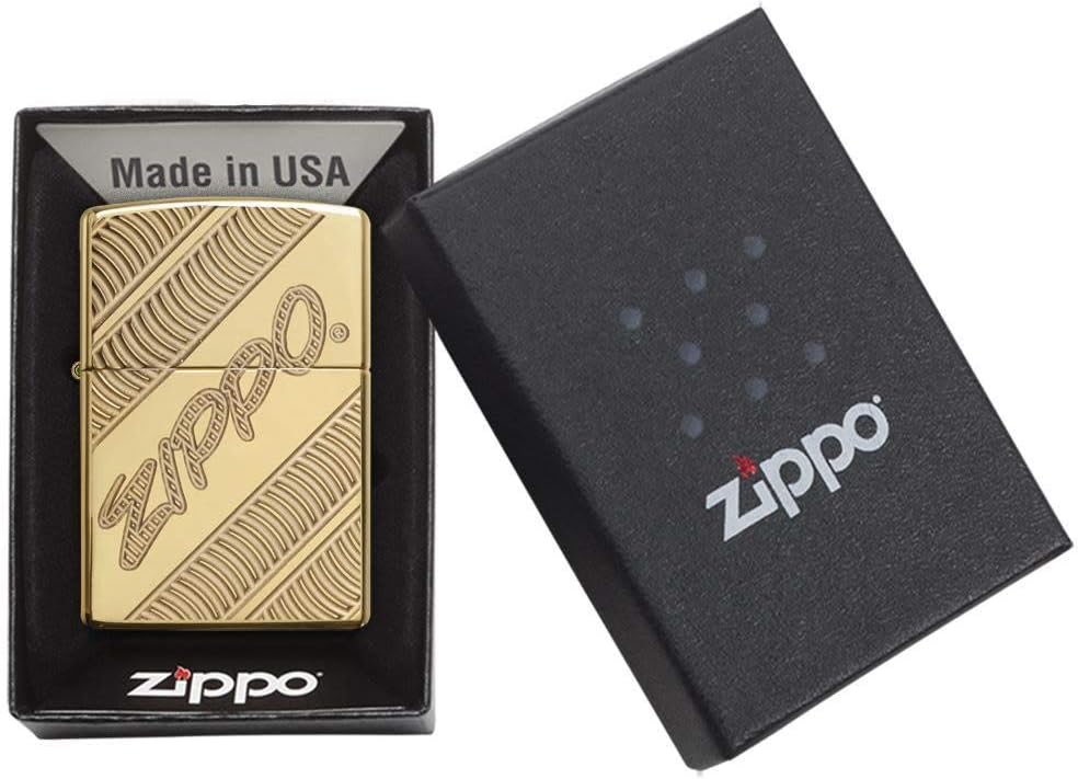 Zippo Windproof Refillable Made In Usa Armor Gold Unisex