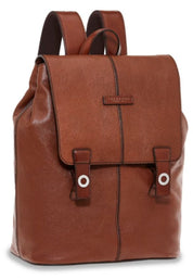 The Bridge Business Backpack in Pelle Martellata porta pc Marrone Unisex