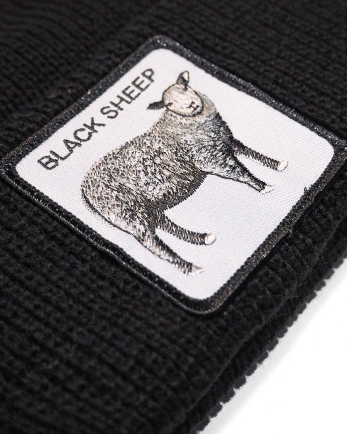 Goorin Bros. Beanie Hat Cap With Front Patch And Side Logo Black Unisex 2