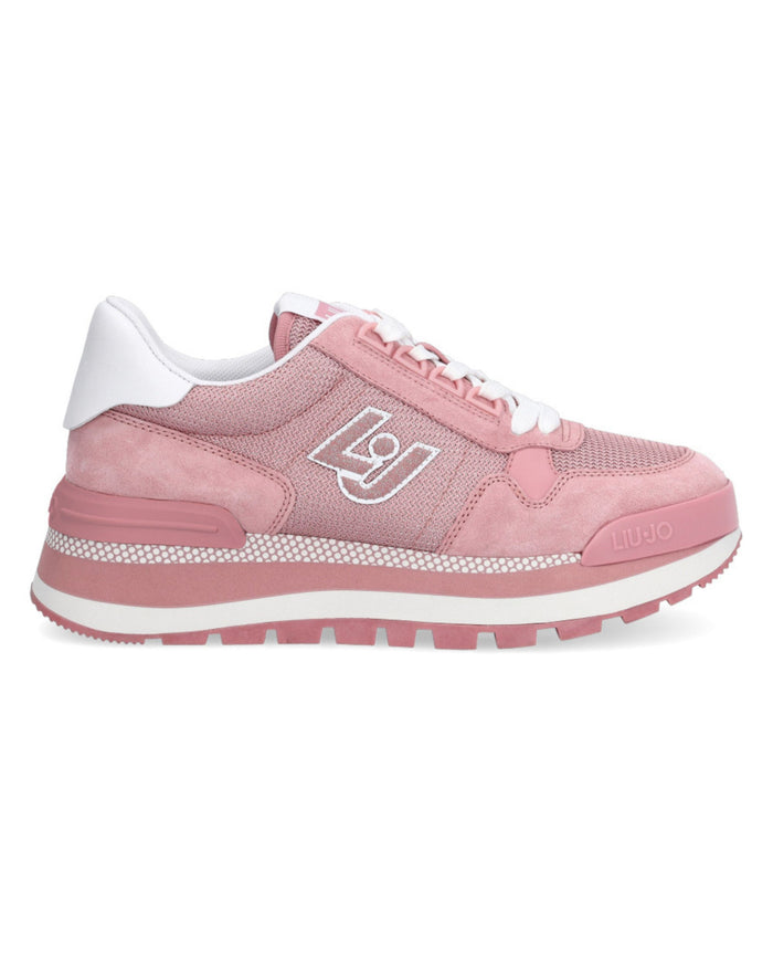 Liu Jo Sneakers Amazing 16 Pelle/Mesh Sand Rosa 1