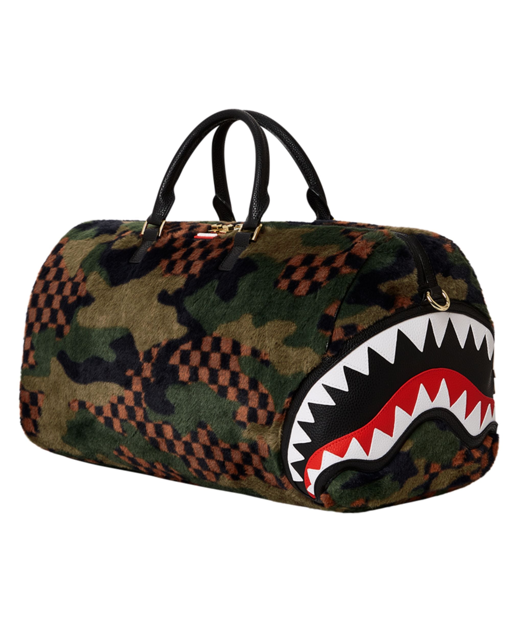 Sprayground Green 3am Fur Duffel Mini Teddy Multicolore Uomo