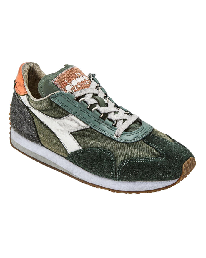 Diadora Heritage Sneakers Equipe H Dirty Stone Wash Evo Tela/Pelle Verde 2