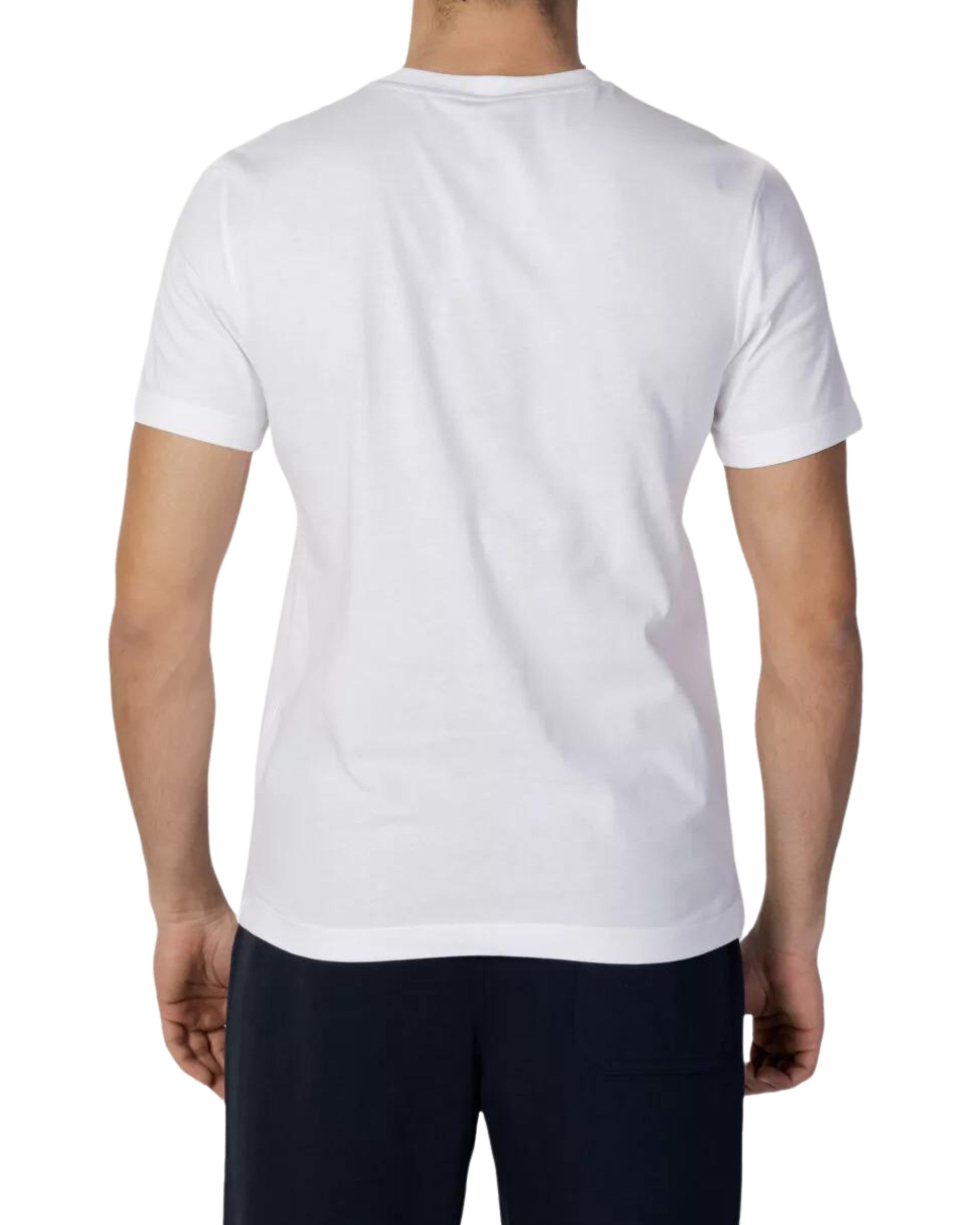 Blauer T-shirt Con Maxi Logo Bianco Uomo