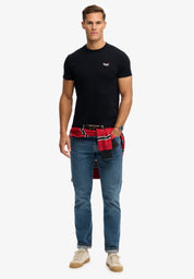 Superdry T-shirt Uomo Logo cotone manica corta nero